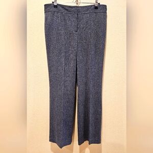 Ann Taylor Factory Women's Signature Fit Blue / Gray Heathered Lined Dress Pants